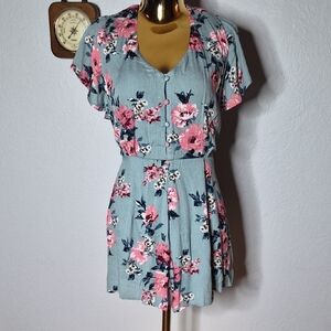Floral Button-Down Dress